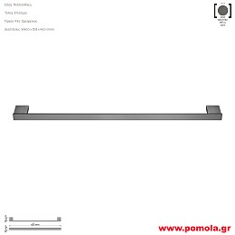 004 Πετσετοθηκη επιτοιχια γκρι μεταλλικο ματ