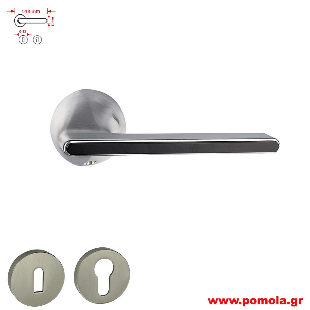 023 Πομολο πορτας νικελ ματ μαυρο zbls