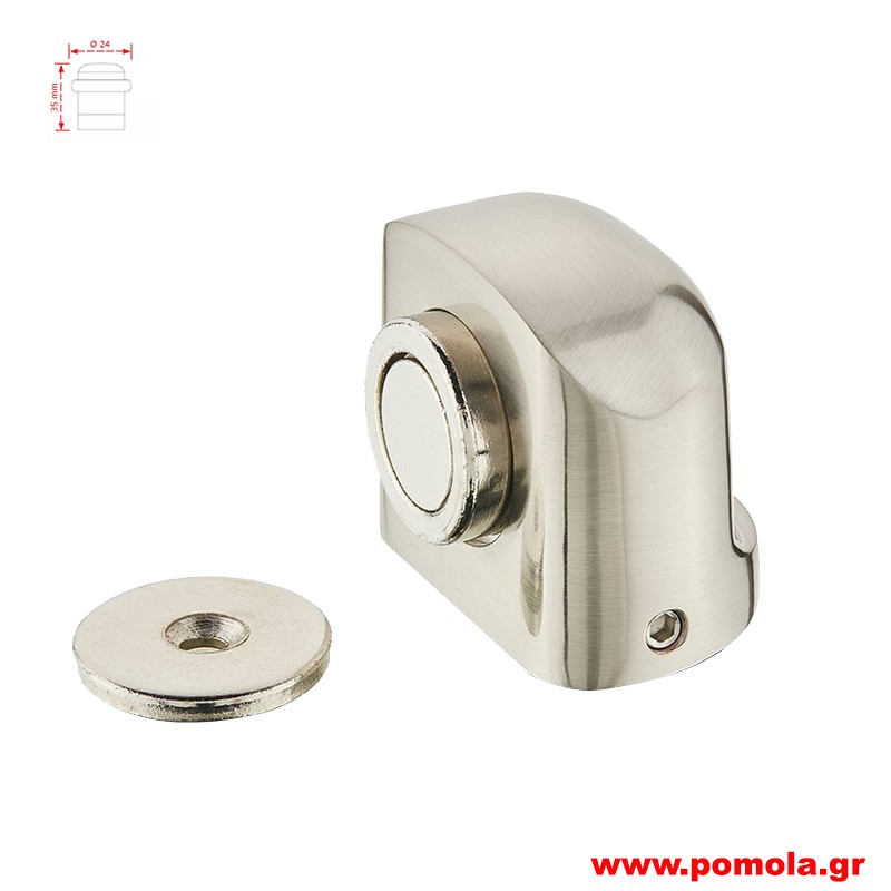 379 Στοπ πορτας μαγνητικο νικελ ματ