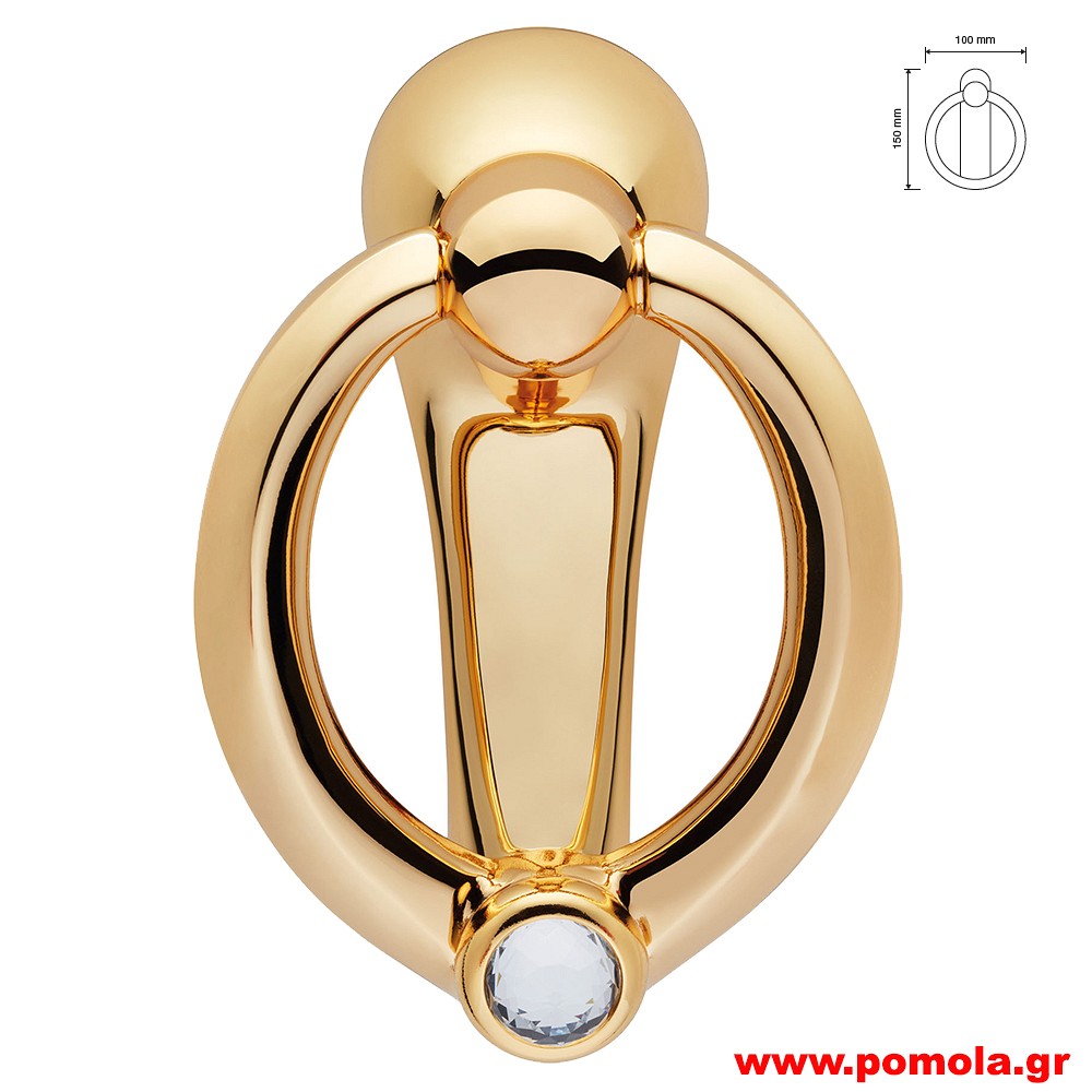 006 Ρόπτρο πόρτας με SWAROVSKI  ΙΤΑΛΙΑΣ GOLD