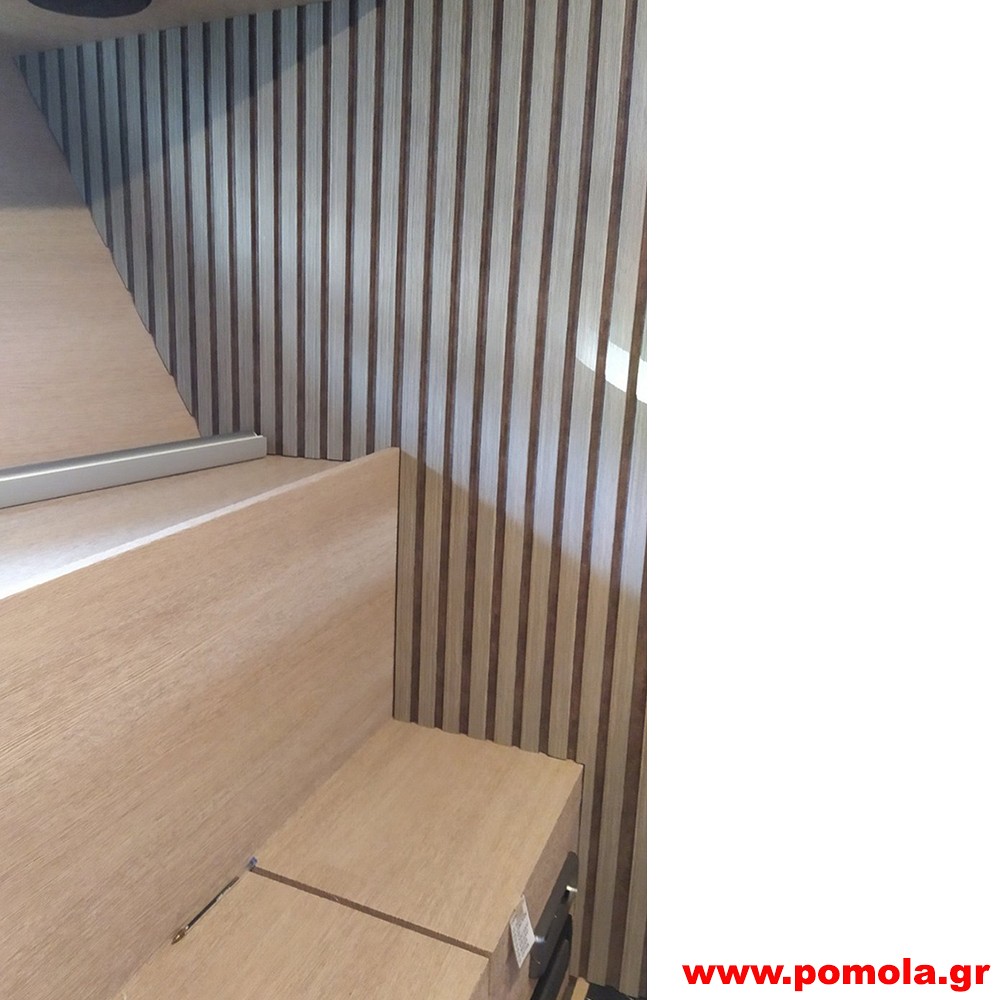 291 Τοποθέτηση ταπετσαρίας πανελ 3d πηχακι ξύλινο σε Σκάφος