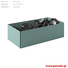016 Θήκη για κάψουλες σε χρώμα τιρκουάζ ματ prntz