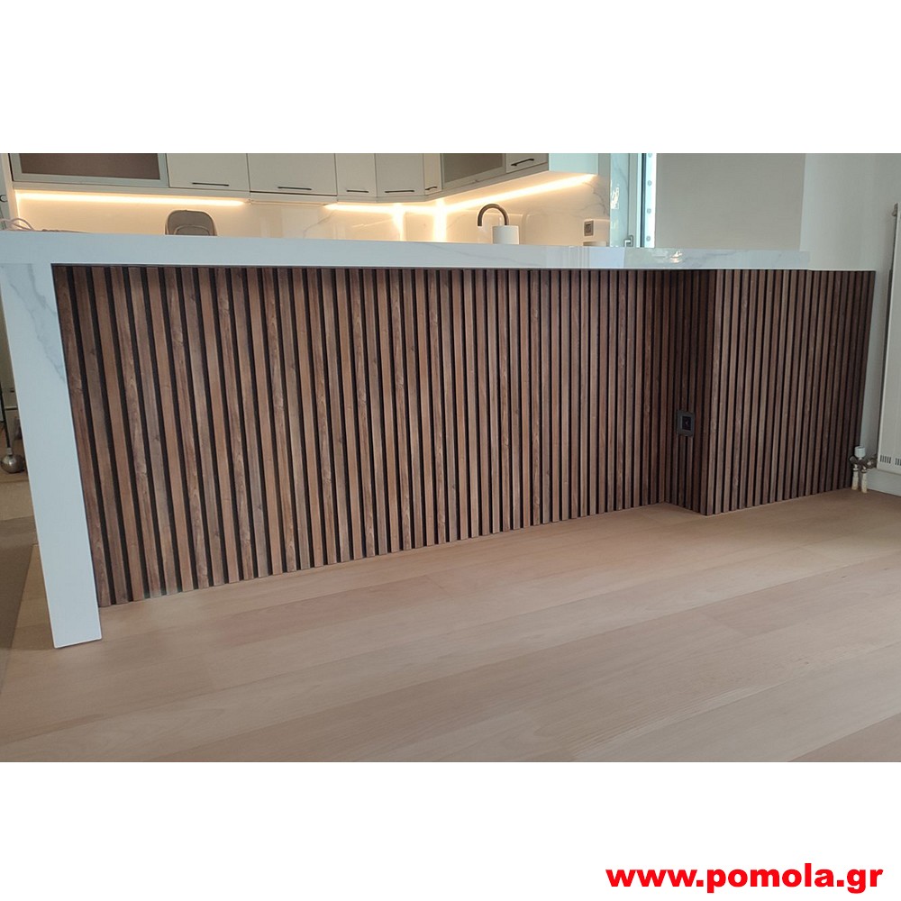 297 Τοποθέτηση ταπετσαρίας πανελ 3d πηχακι ξύλινο