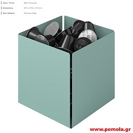 036 Θήκη για κάψουλες σε χρώμα τιρκουάζ ματ prntz
