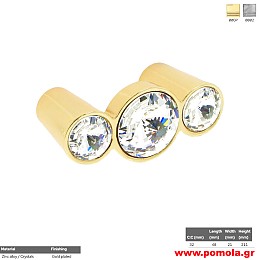 218 Πομολάκι με κρύσταλλο Swarovski, κουζίνας, ντουλάπας, επίπλου, ΙΤΑΛΙΑΣ
