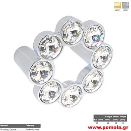 219 Πομολάκι με κρύσταλλο Swarovski, κουζίνας, ντουλάπας, επίπλου, ΙΤΑΛΙΑΣ