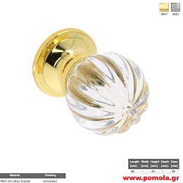 232 Πομολάκι με κρύσταλλο Swarovski, κουζίνας, ντουλάπας, επίπλου, ΙΤΑΛΙΑΣ