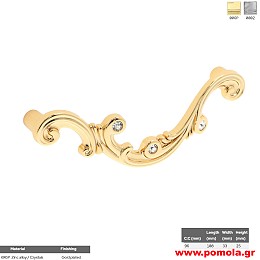 245 Λαβίτσα με κρύσταλλο Swarovski, κουζίνας, ντουλάπας, επίπλου, ΙΤΑΛΙΑΣ