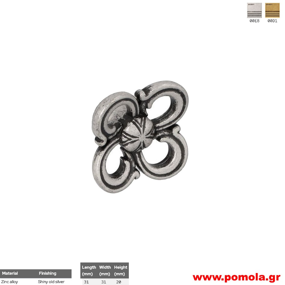 401 Πομολάκι κουζίνας, ντουλάπας, επίπλου, ΙΤΑΛΙΑΣ