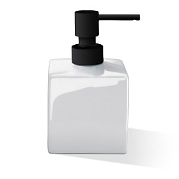 DW 525      Soap dispenser porcelain White - Black matt