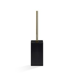 DW 6200 Toilet brush set porcelain Black / Gold 24 Carat