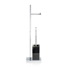 DW 6710 Toilet brush set Chrome  / porcelain Black