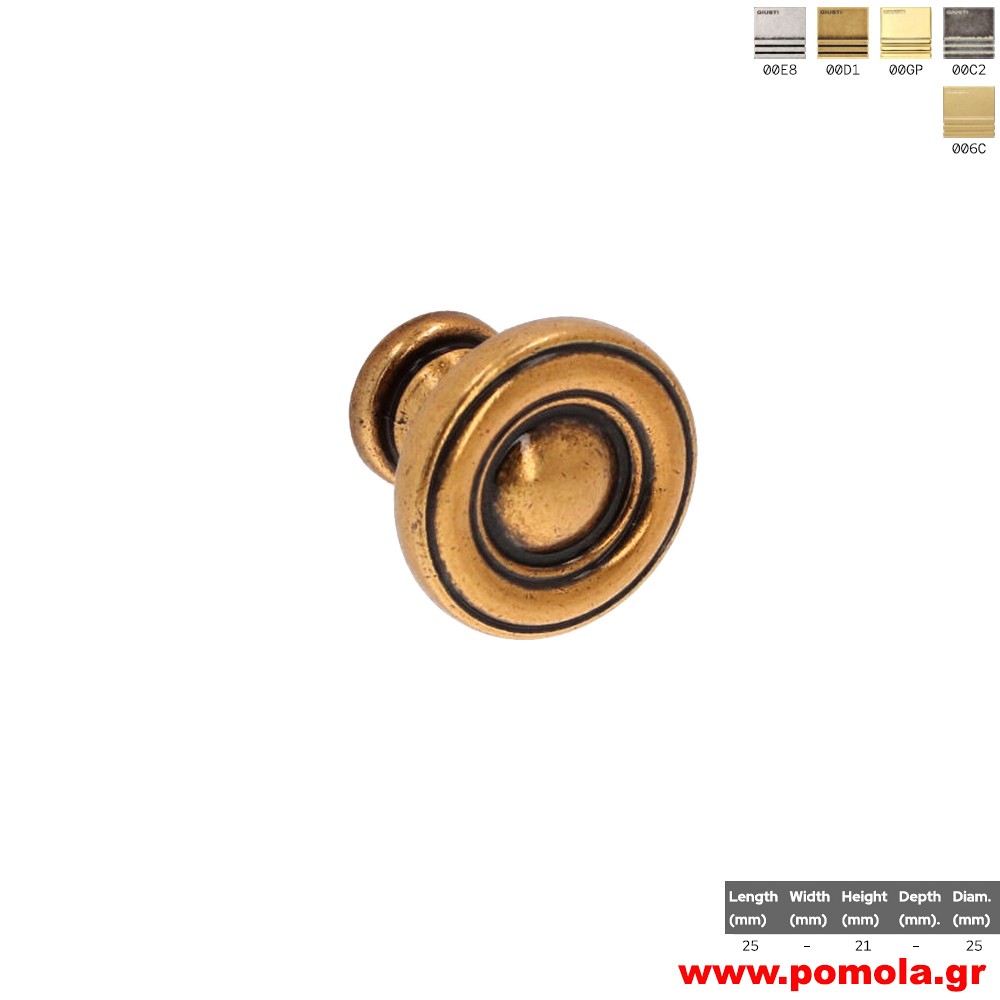 653 Πομολάκι κουζίνας, ντουλάπας, επίπλου, ΙΤΑΛΙΑΣ