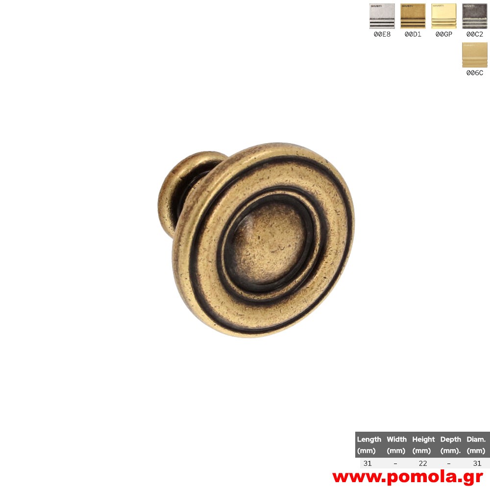 660 Πομολάκι κουζίνας, ντουλάπας, επίπλου, ΙΤΑΛΙΑΣ