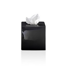 KB 89    Tissue box square - Porcelain black