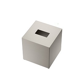 KB 83       Tissue box square - nickel satin