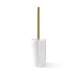 DW 6100 Toilet brush set porcelain White / Gold 24 Carat