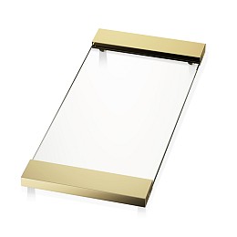 TAB 37  Tray large - Gold 24 Carat / Clear glass - Glass Super Clear