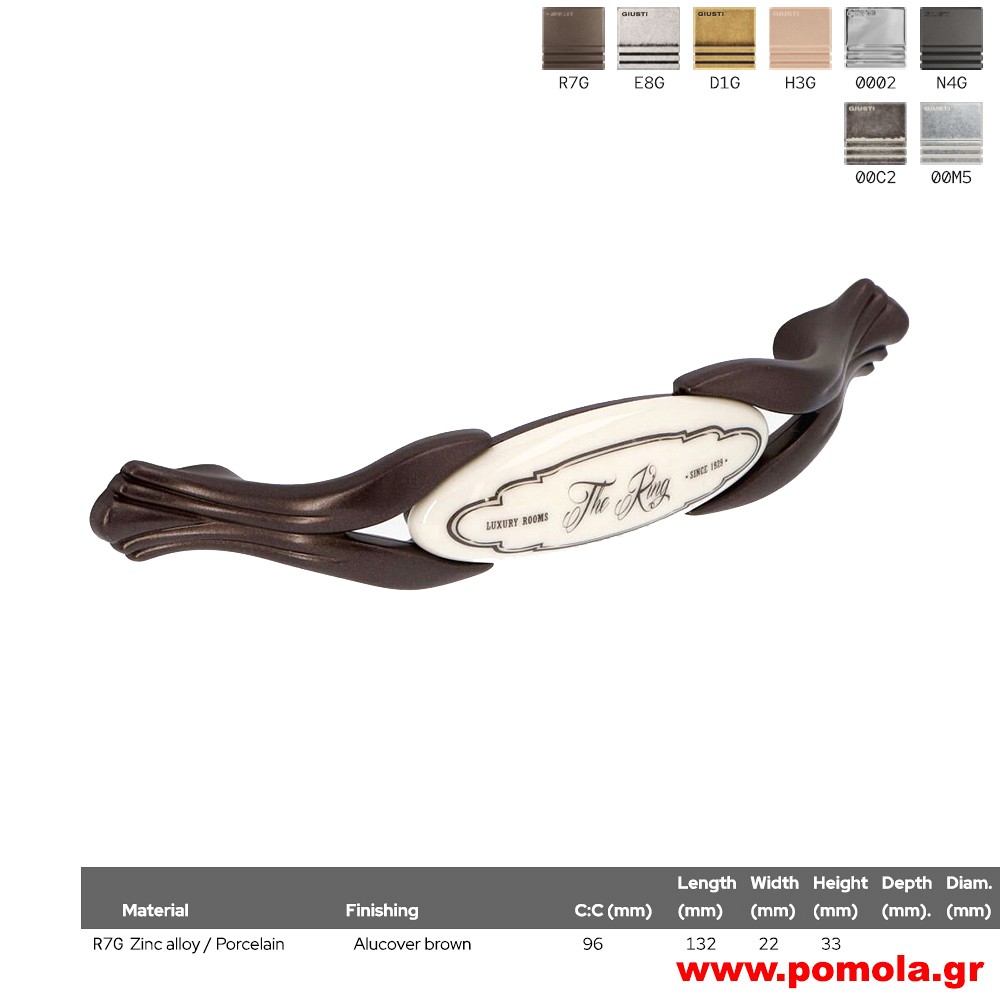 892 Λαβίτσα πορσελάνης για κουζίνα, ντουλάπα, έπιπλα, ΙΤΑΛΙΑΣ