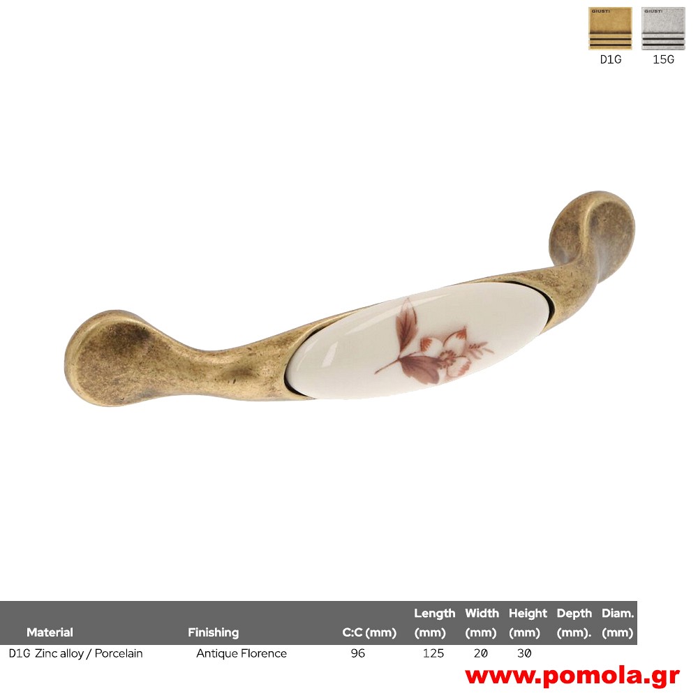 976 Λαβίτσα πορσελάνης για κουζίνα, ντουλάπα, έπιπλα, ΙΤΑΛΙΑΣ