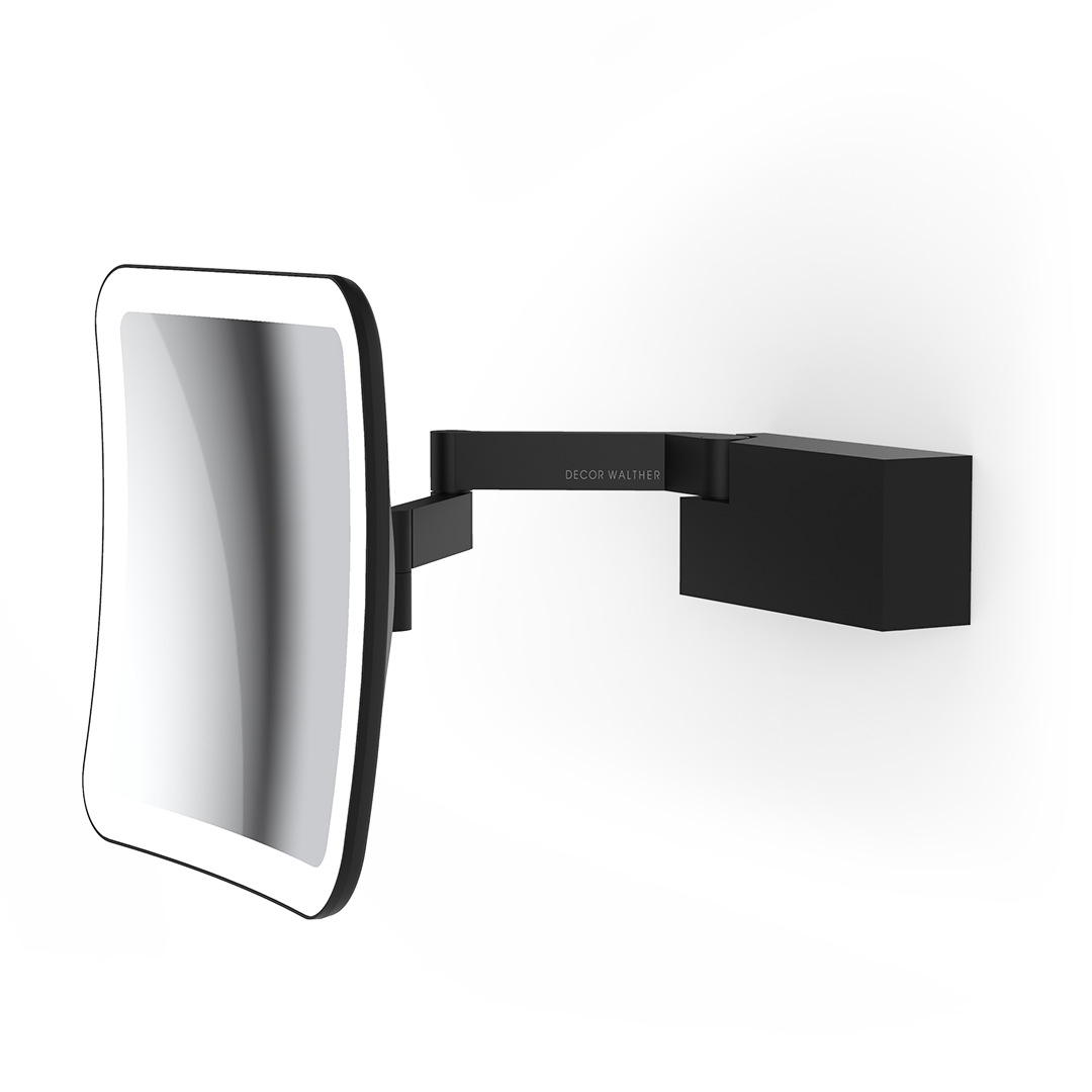 VISION S 5X   Cosmetic mirror illuminated - Black matt Wall mounted - 5x magnification