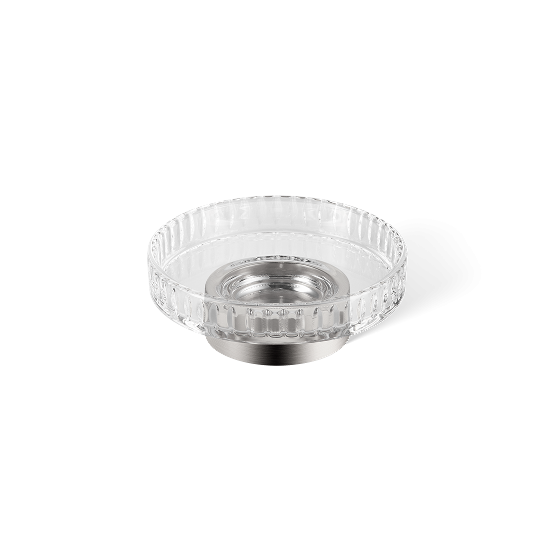 CENTURY STS     Soap dish - Stainless steel matt with soap dish made of KRISTALL - cutting