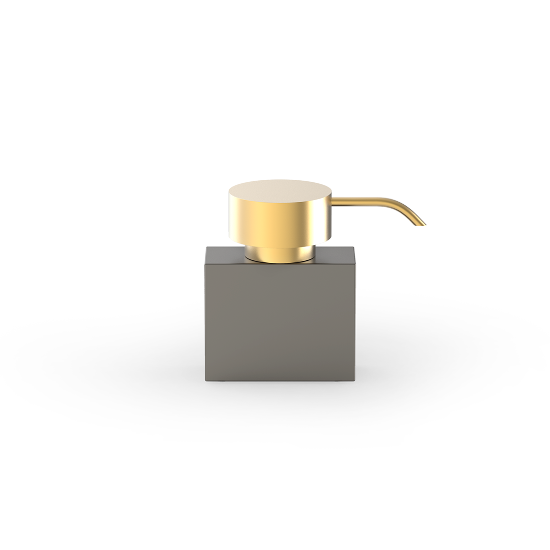 DW 477 N  Soap dispenser Dark Metal Matt / Gold matt 24 Carat