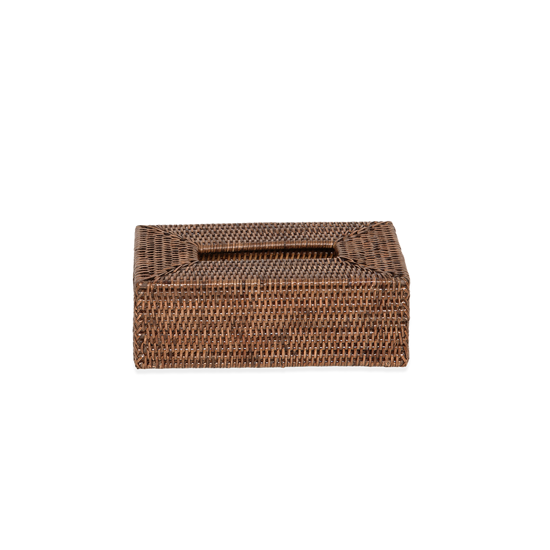 BASKET KBX   Tissue box rectangular - Rattan dark