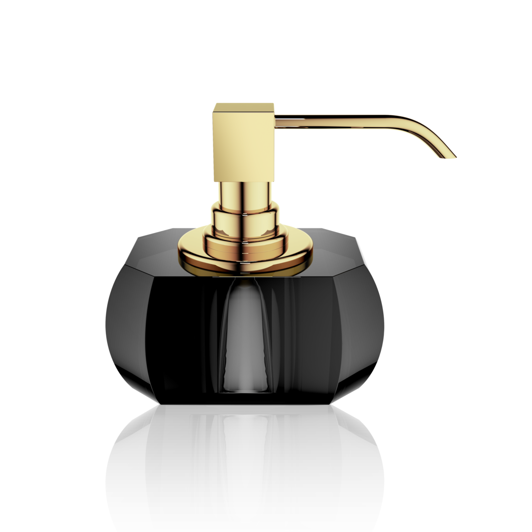 KR SSP      KRISTALL Soap dispenser Anthracite / Gold 24 Carat