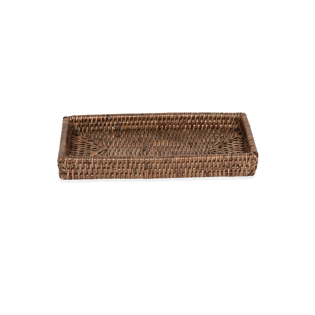 BASKET KS    Comb tray rectangular - Rattan dark