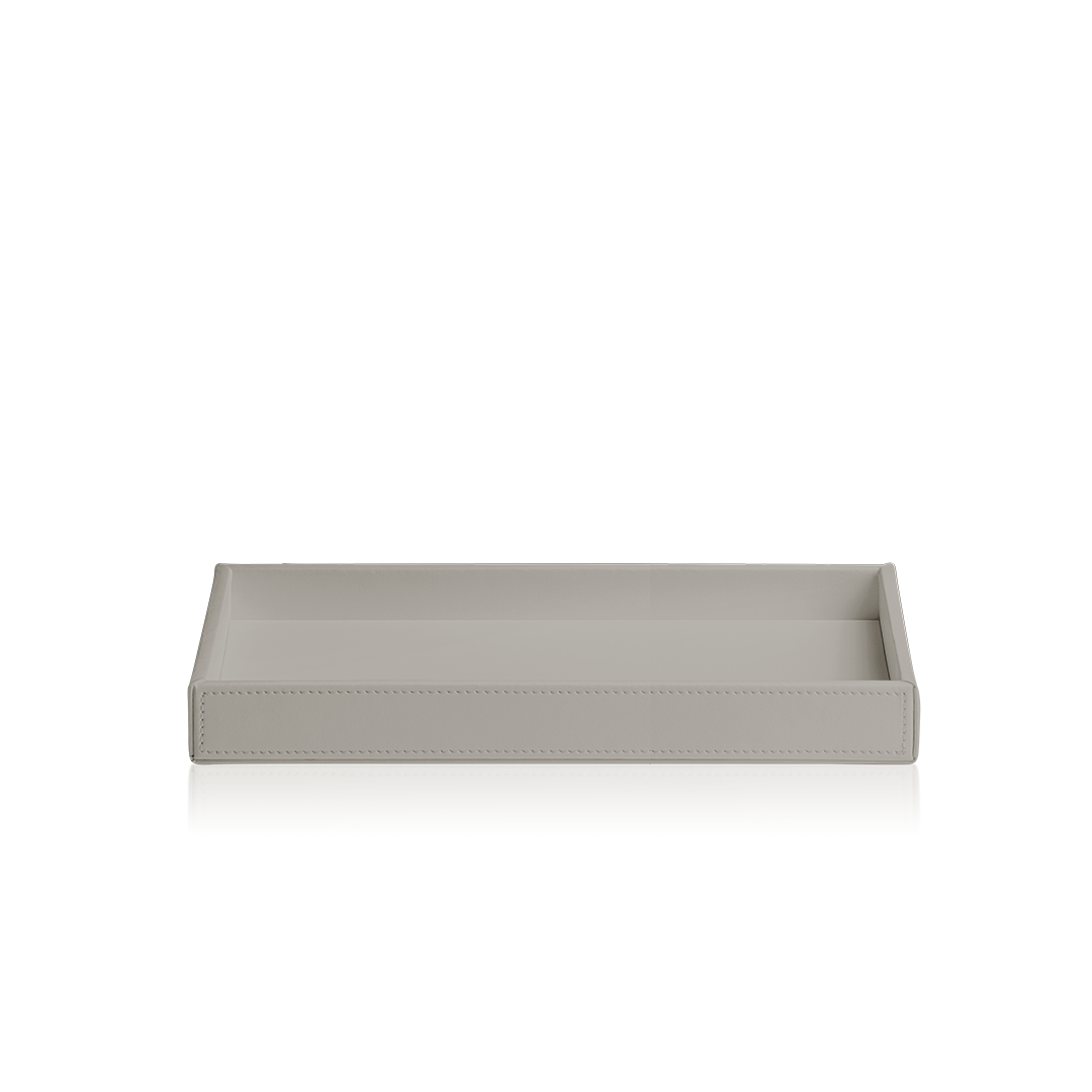 BROWNIE TAB M  Tray medium Artificial leather Taupe