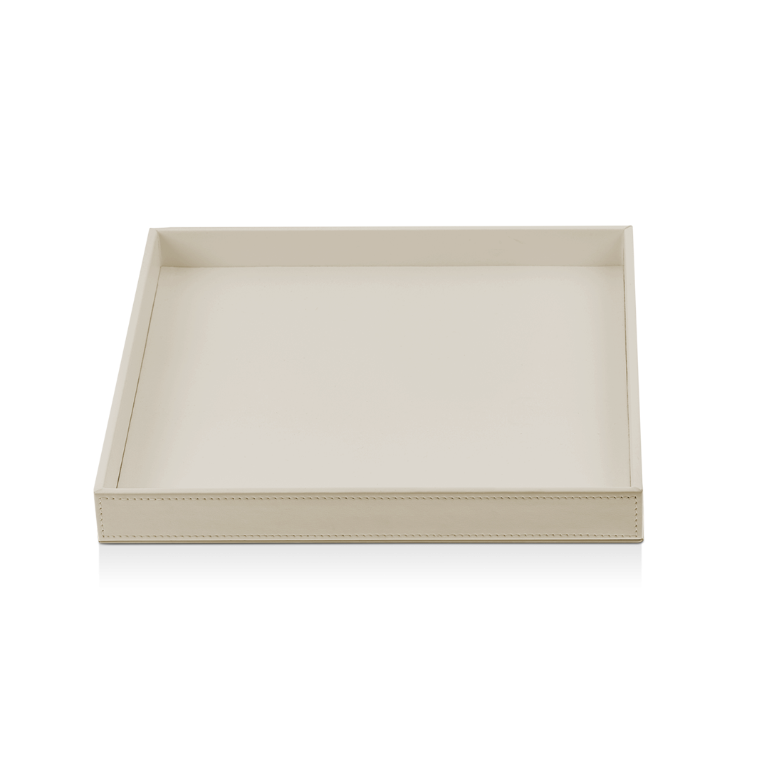 BROWNIE TAB Q  Tray square Artificial leather Sand