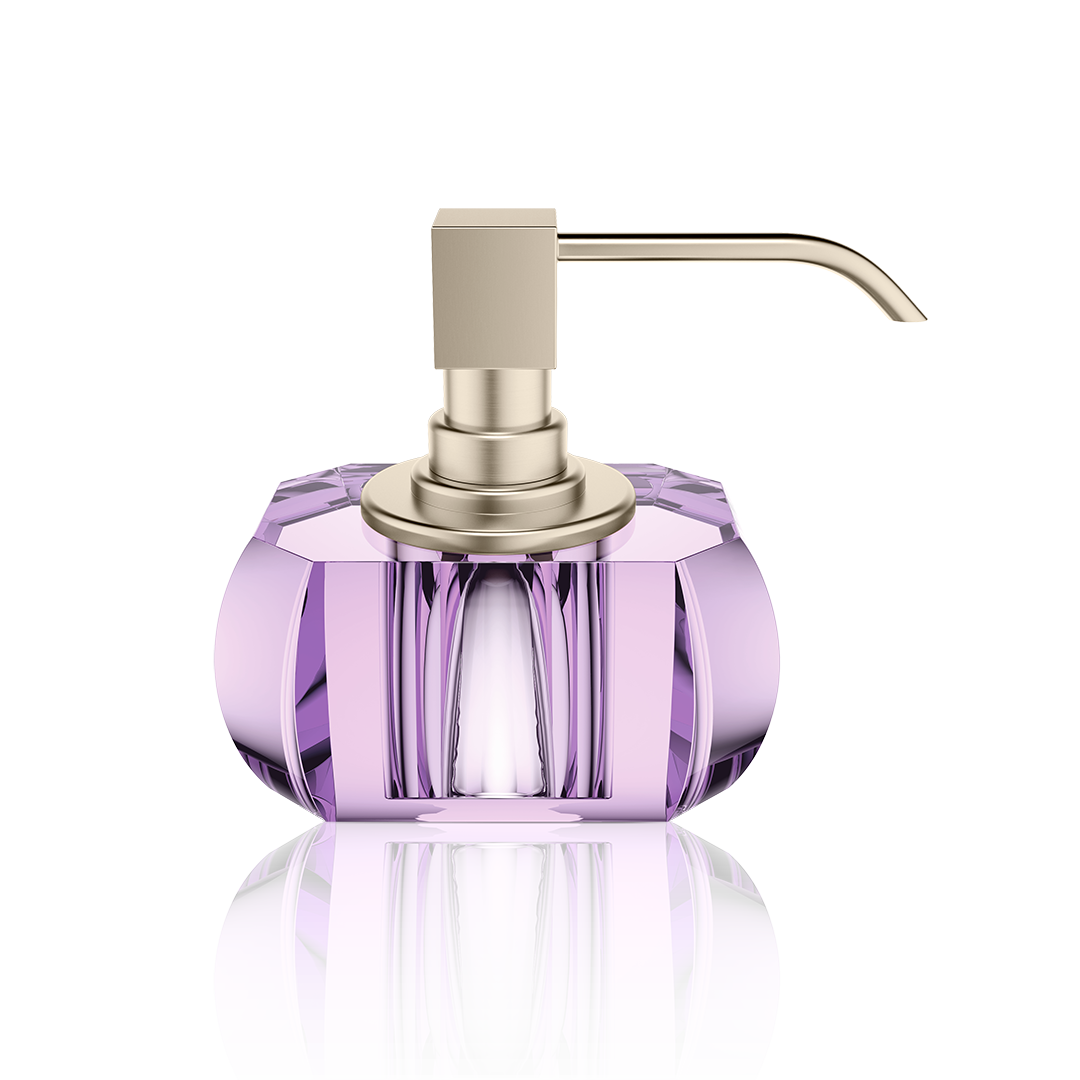 KR SSP      KRISTALL Soap dispenser - Violet / Nickel satin
