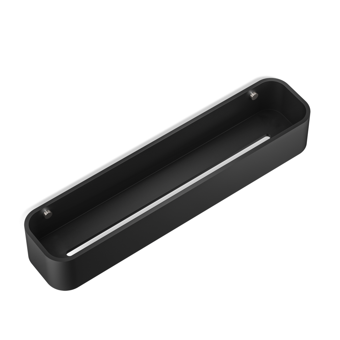 STONE DCT45    Shower container - black matt / stainless steel matt