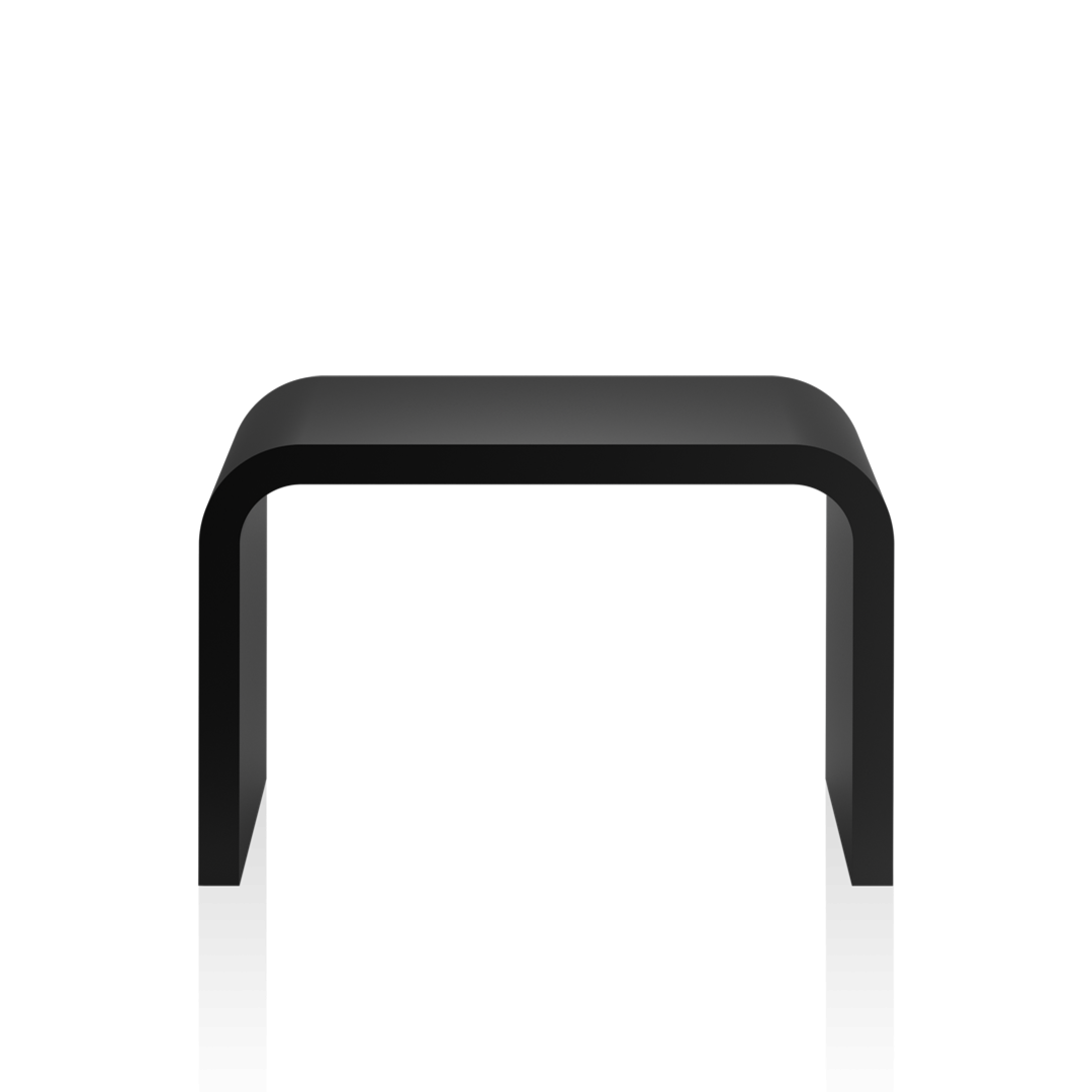 STONE SCH   Footstool - Black matt