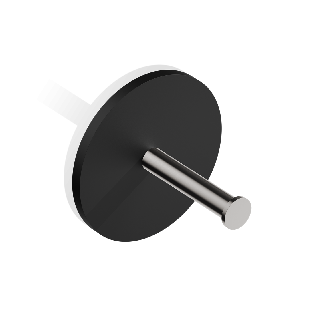 STONE TPH1   Toilet paper holder - black matt / stainless steel matt