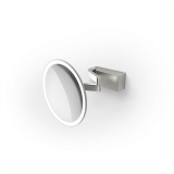 VISION R 5X    Cosmetic mirror illuminated - Stainless steel matt Optic Wall mounted - 5x magnification