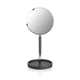 STONE KSA   Cosmetic mirror with shelf - black matt / chrome , 1-/4-x magnification