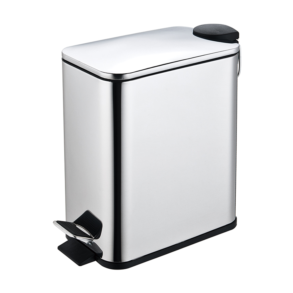 Κάδος μεταλλικός παραλληλόγραμμος soft close 5lt. inox