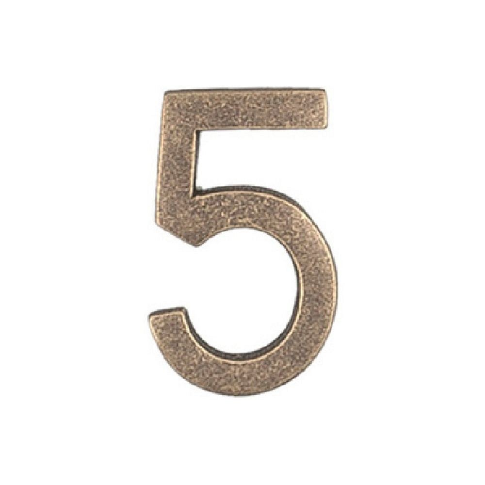 Roline 460 Πινακίδα με Αριθμό 5 από Ορείχαλκο Αντικέ 55mm