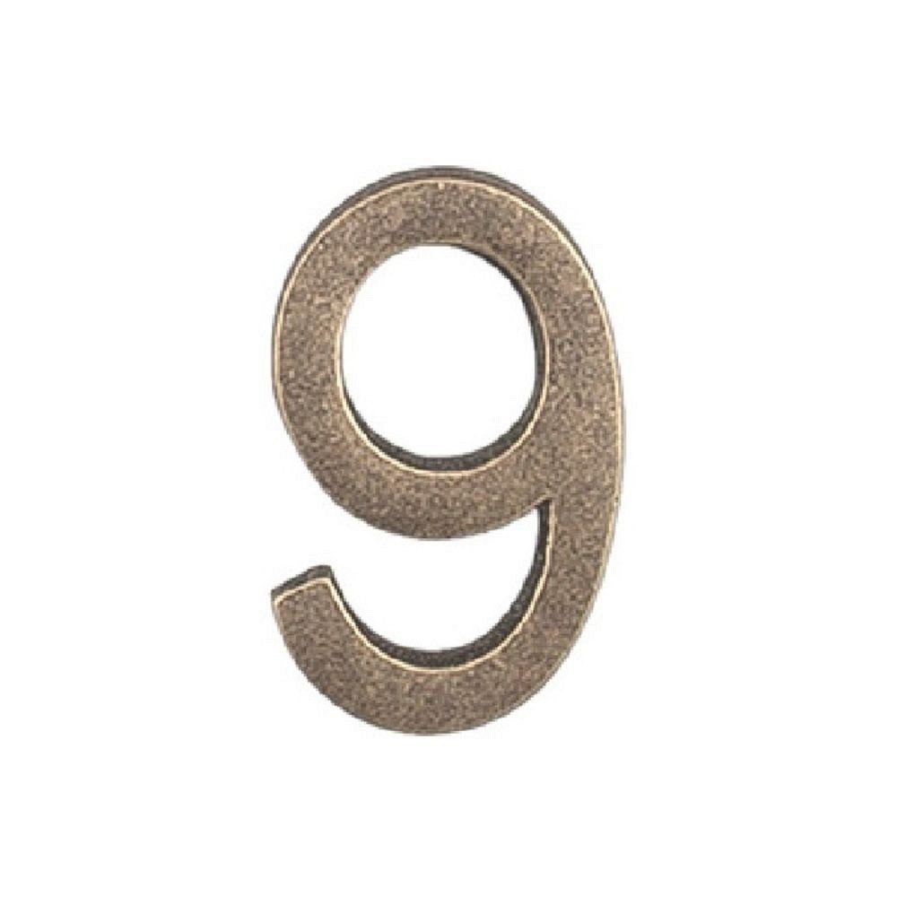 Roline 460 Πινακίδα με Αριθμό 9 από Ορείχαλκο Αντικέ 55mm