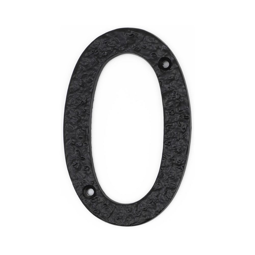 Roline 461 Πινακίδα με Αριθμό 0 από Αλουμίνιο Μαύρο Ματ 100mm