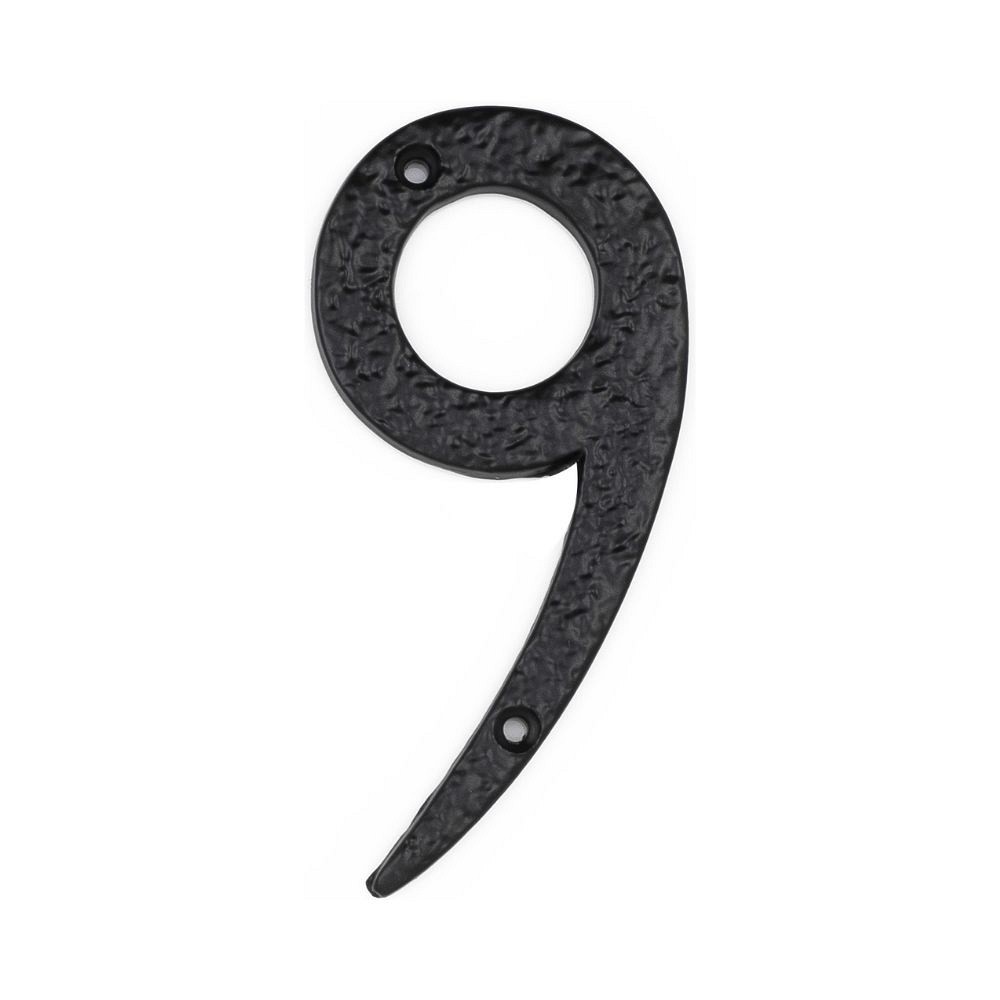 Roline 461 Πινακίδα με Αριθμό 9 από Αλουμίνιο Μαύρο Ματ 100mm
