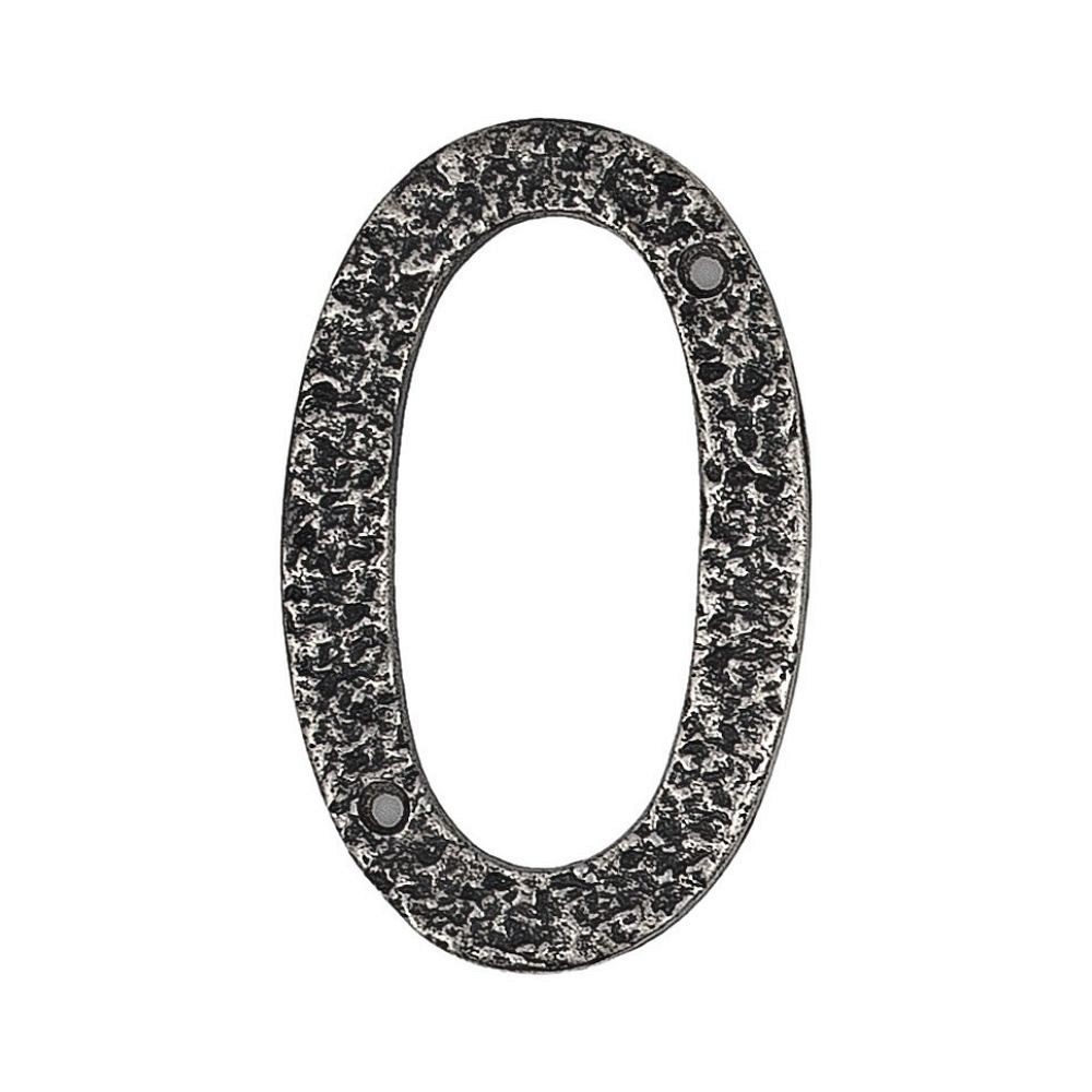 Roline 461 Πινακίδα με Αριθμό 0 από Αλουμίνιο Old Silver 100mm