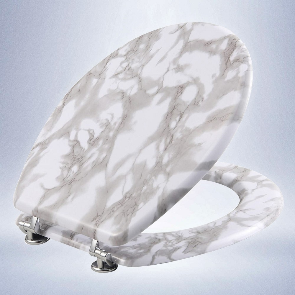 ΚΑΠΑΚΙ WC MDF SL8121 ΛΕΥΚΟ ΜΑΡΜΑΡΟ 42,5x36cm