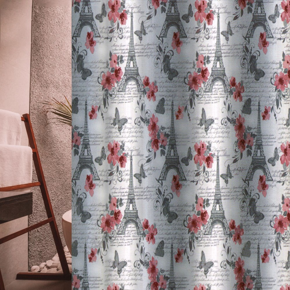 ΚΟΥΡΤΙΝΑ ΜΠΑΝΙΟΥ ParisFlowers 180(Μ)X200(Υ)