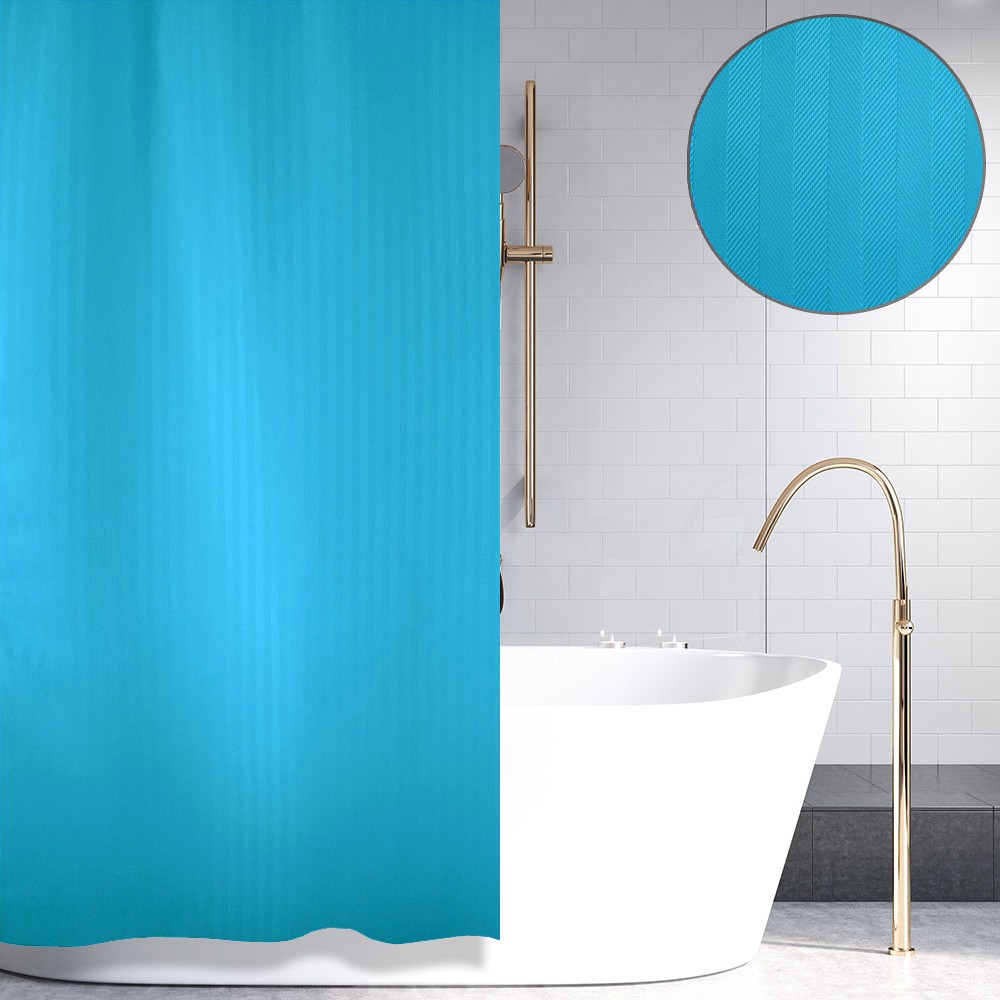 ΚΟΥΡΤΙΝΑ ΜΠΑΝΙΟΥ LUXOR ΜΠΛΕ 180(Μ)X180(Υ)