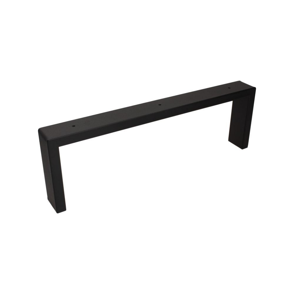 Roline 207 Πόδι Επίπλου από Χάλυβα Μαύρο Ματ 370x120mm