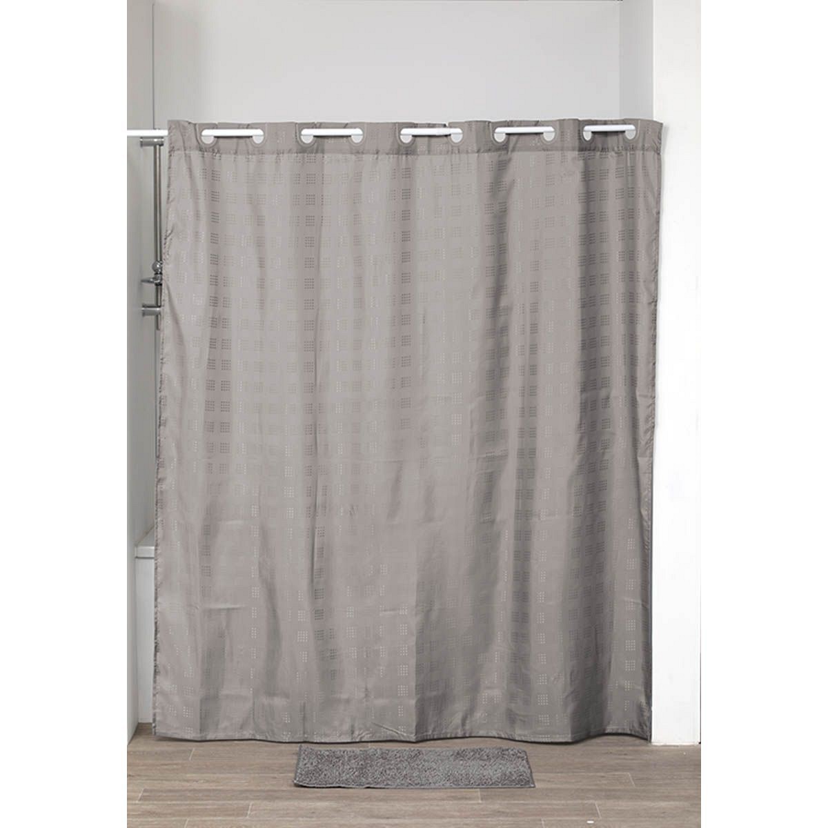 Κουρτίνα μπάνιου Polyester 180×200 cm Γκρι