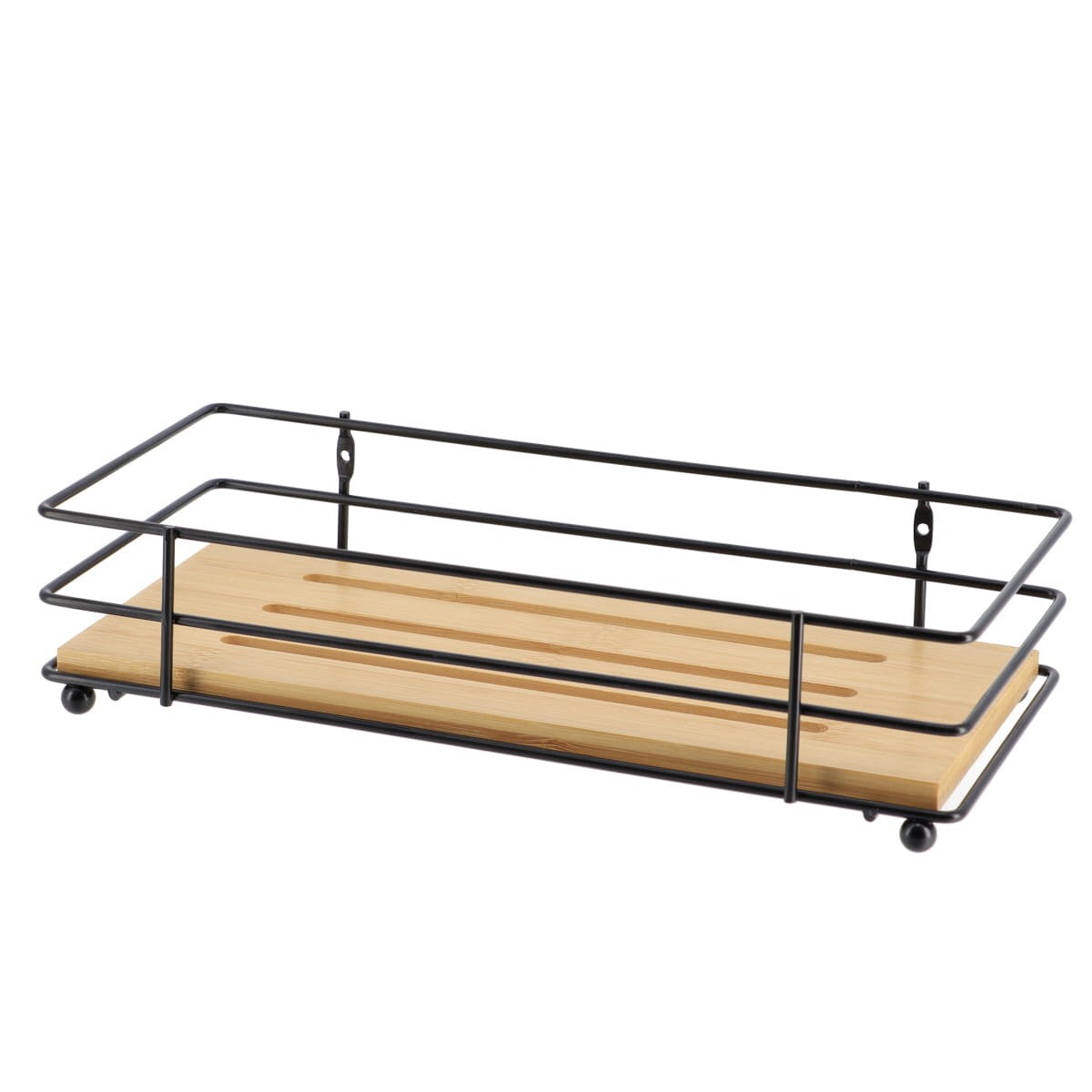 Μεταλλική βάση μαύρη με bamboo.